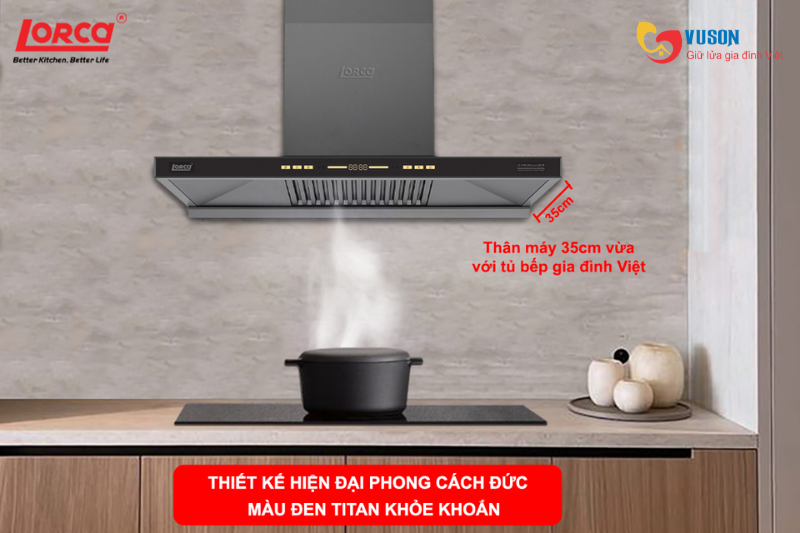 Máy hút mùi Lorca LC 3709 Ultra LuxSR8P-70cm