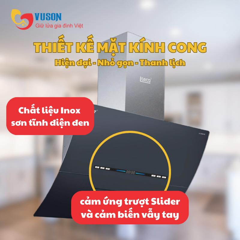 Máy hút mùi Lorca LC 658 VS-70cm