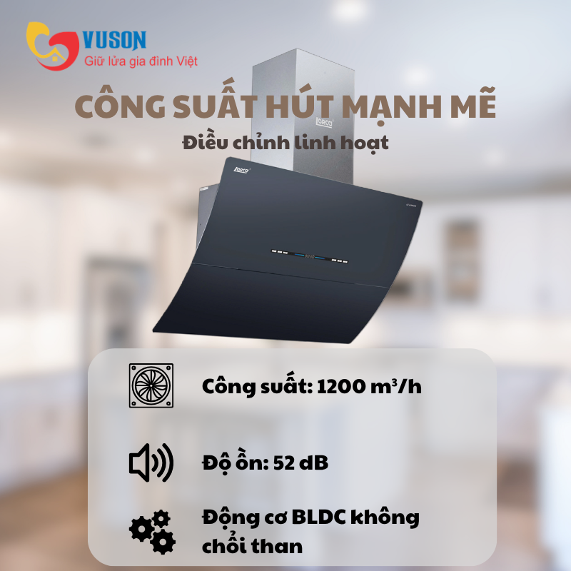 Máy hút mùi Lorca LC 658 VS-70cm