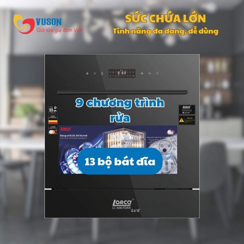 Máy rửa bát Lorca LC-6067DANLUX