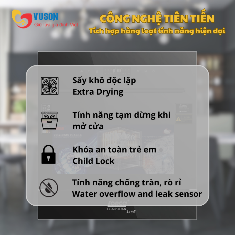 Máy rửa bát Lorca LC-6067DANLUX