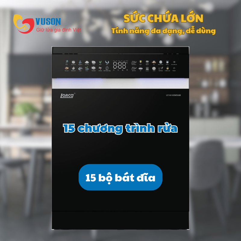 Máy rửa bát Lorca LCI 9018SMS08B