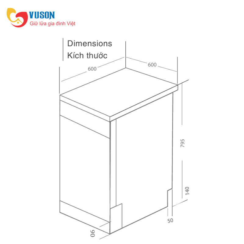 Máy rửa bát Lorca LCI9027SMS07B