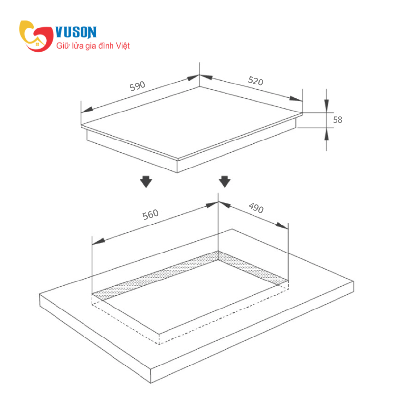 Bếp từ Malloca MI593ES