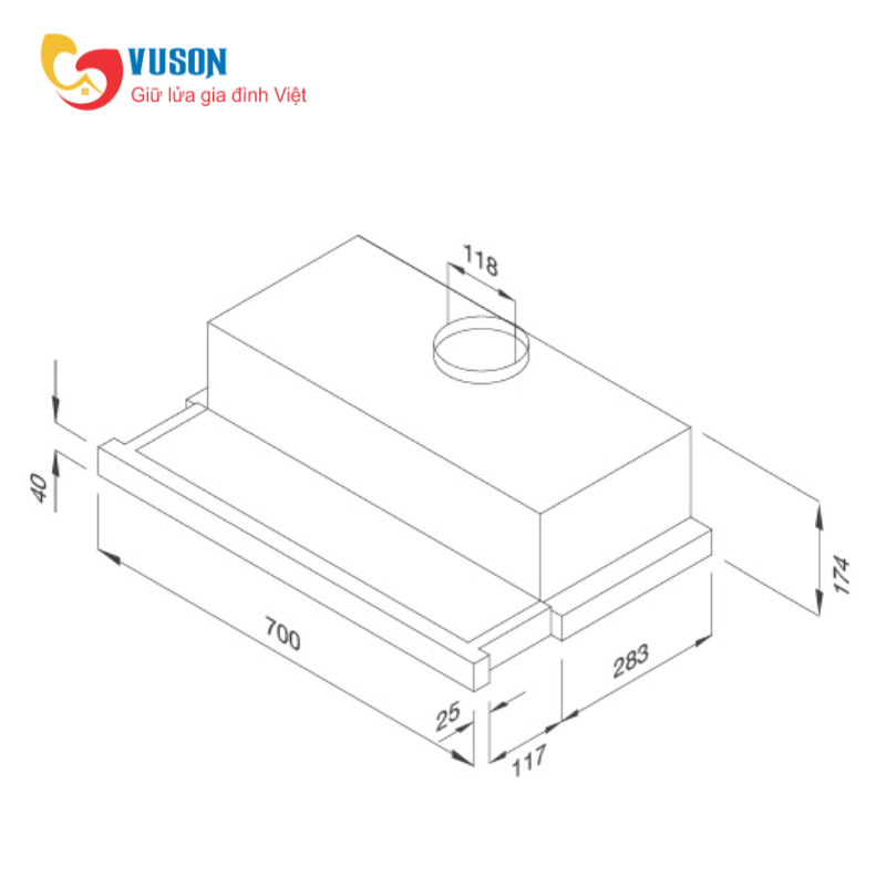Máy Hút Mùi Âm Tủ Malloca K1507