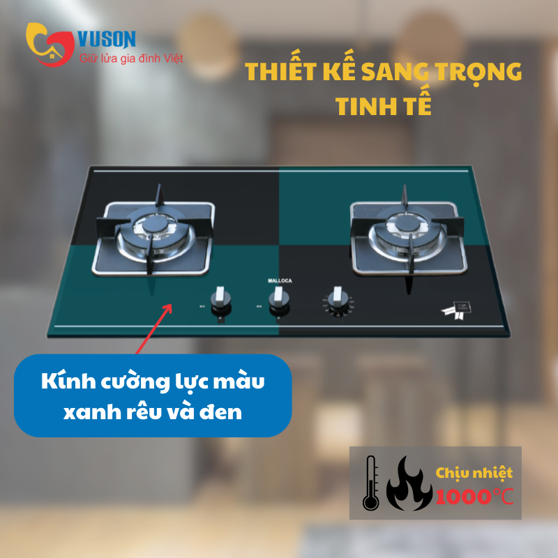 Bếp gas âm Malloca AS-9402BG