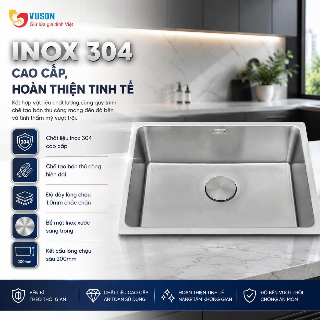 Chậu rửa bát Malloca MS6074