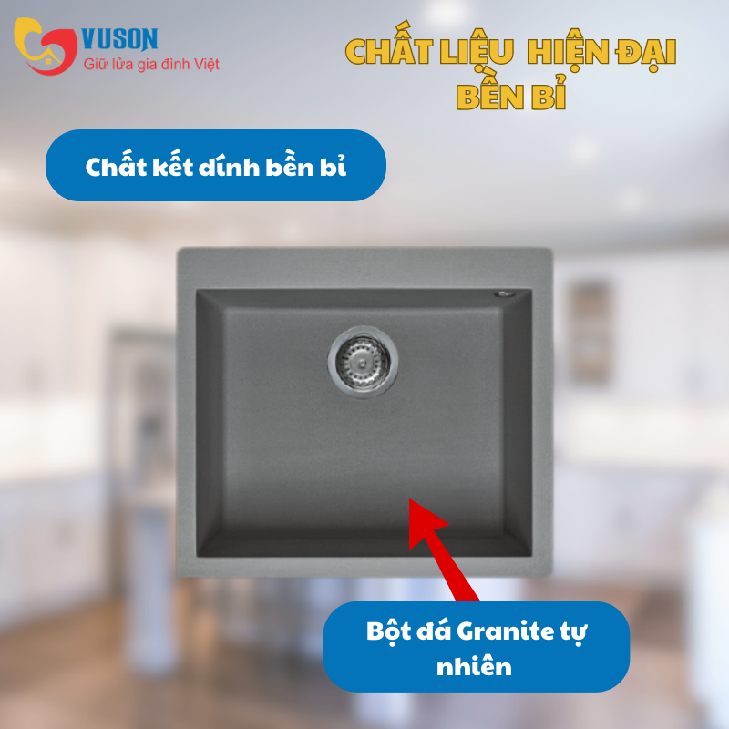 Chậu rửa bát đá Malloca TITANIUM K-10573
