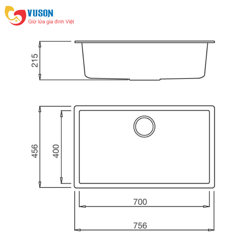 Chậu rửa chén Malloca ZEN K-13040