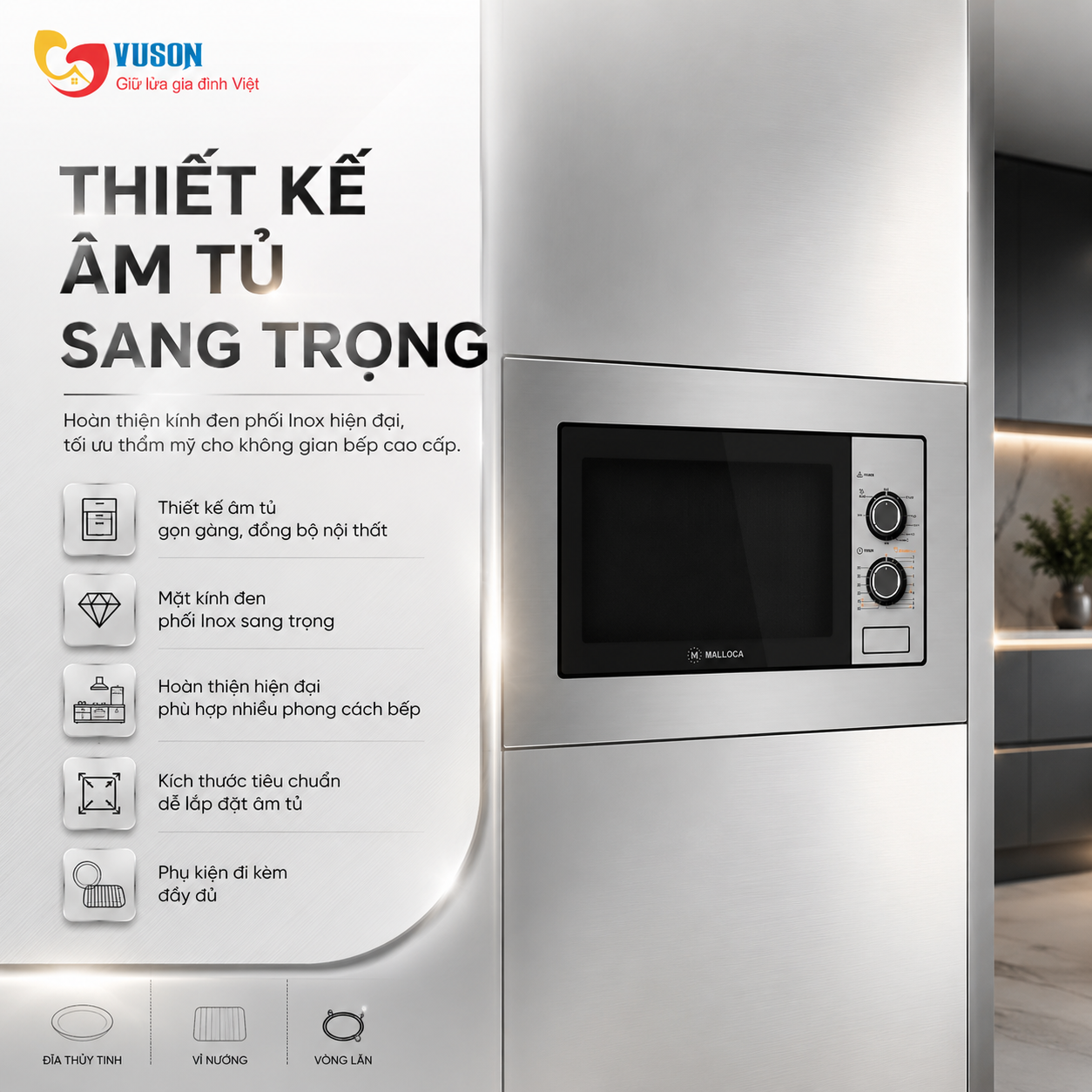 Lò vi sóng Malloca MW820ECO