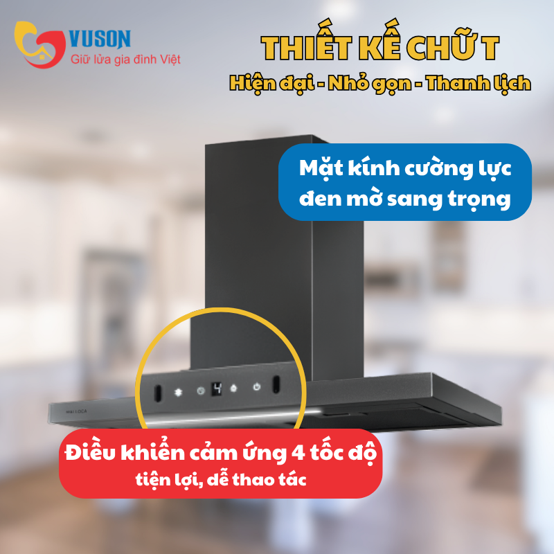Máy hút mùi Malloca SLIM MH7035TS