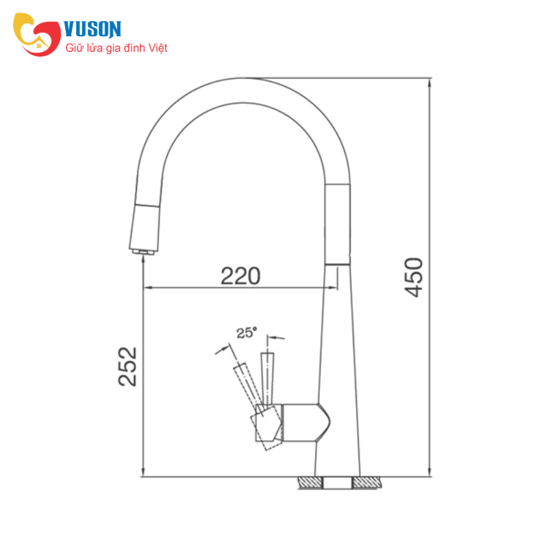 Vòi rửa bát Malloca K095-S