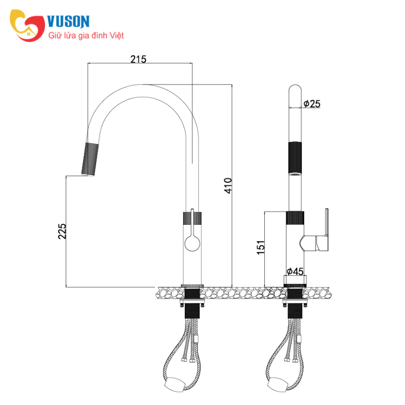 Vòi rửa bát Malloca K1090BM