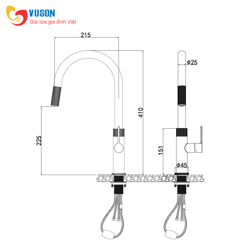 Vòi rửa bát Malloca K1090SS