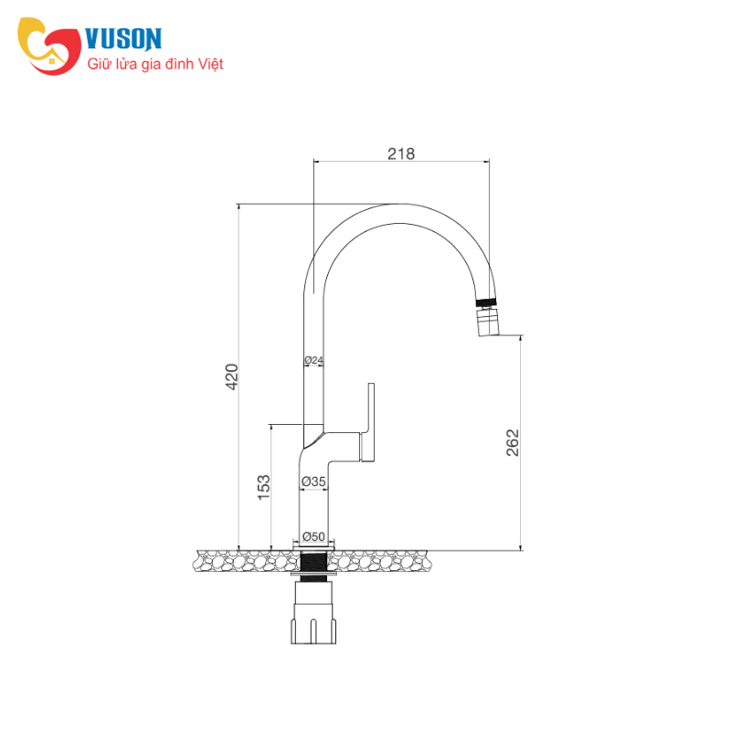 Vòi rửa bát Malloca K2202-CR