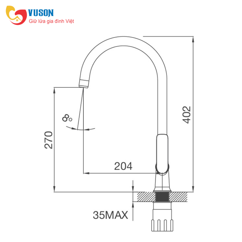 Vòi rửa bát Malloca K77C