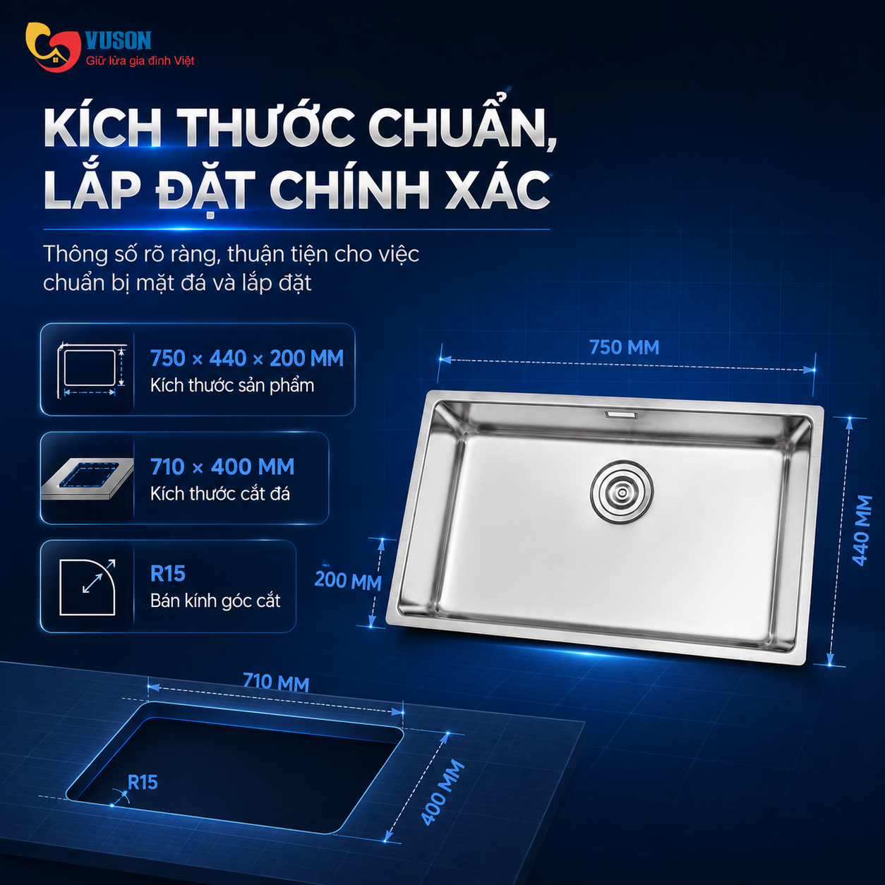 Chậu rửa bát NOBINOX TASCA ADRIA NT672