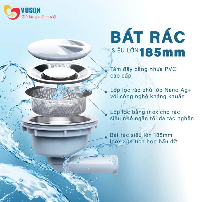 Chậu rửa bát NOBINOX ARVO B180