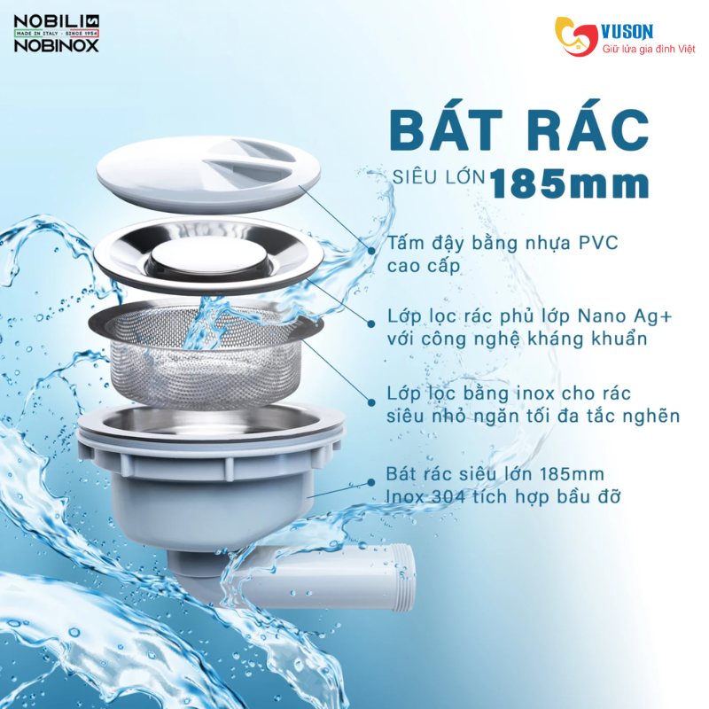 Chậu rửa bát NOBINOX ARVO B370