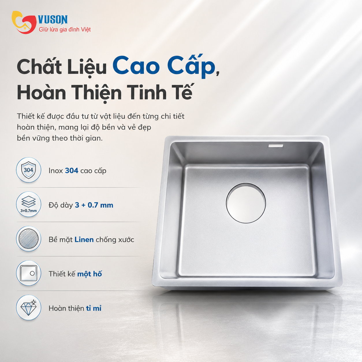 Chậu rửa bát NOBINOX ARVO V444