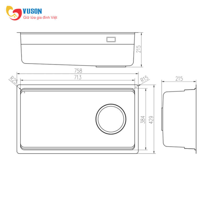 Chậu rửa bát NOBINOX ARVO V676