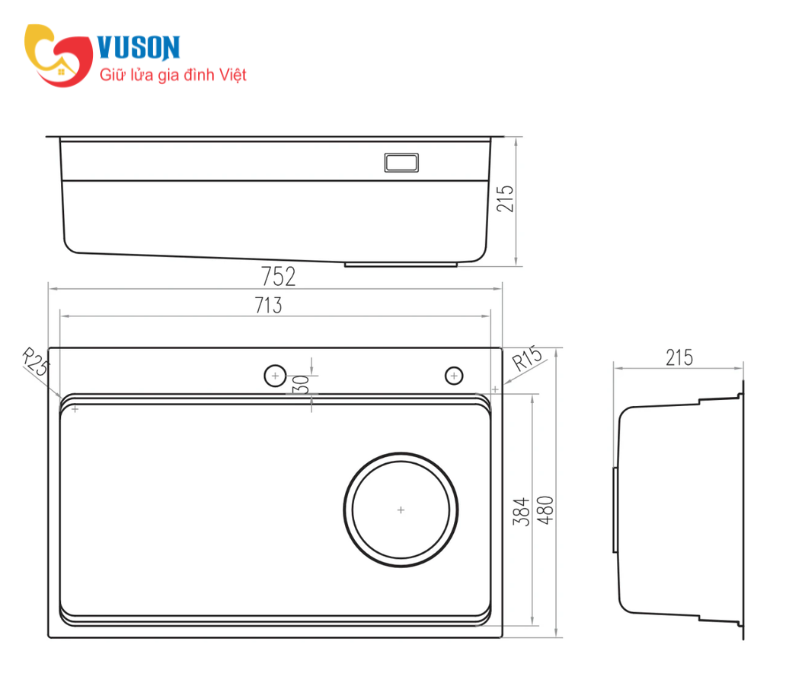 Chậu rửa bát NOBINOX ARVO V775