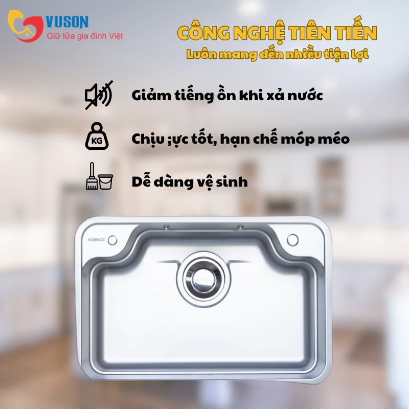 Chậu rửa bát NOBINOX LIKEN 770D