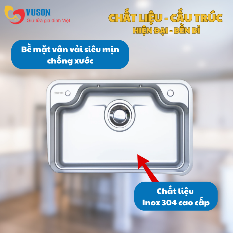 Chậu rửa bát NOBINOX LIKEN 770D