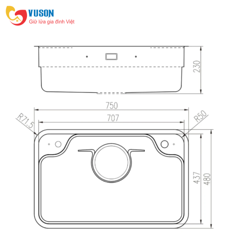 Chậu rửa bát NOBINOX LIKEN NL780