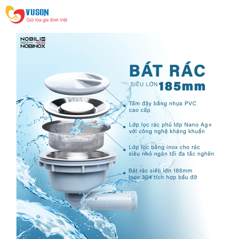 Chậu rửa bát NOBINOX LIKEN NL790D