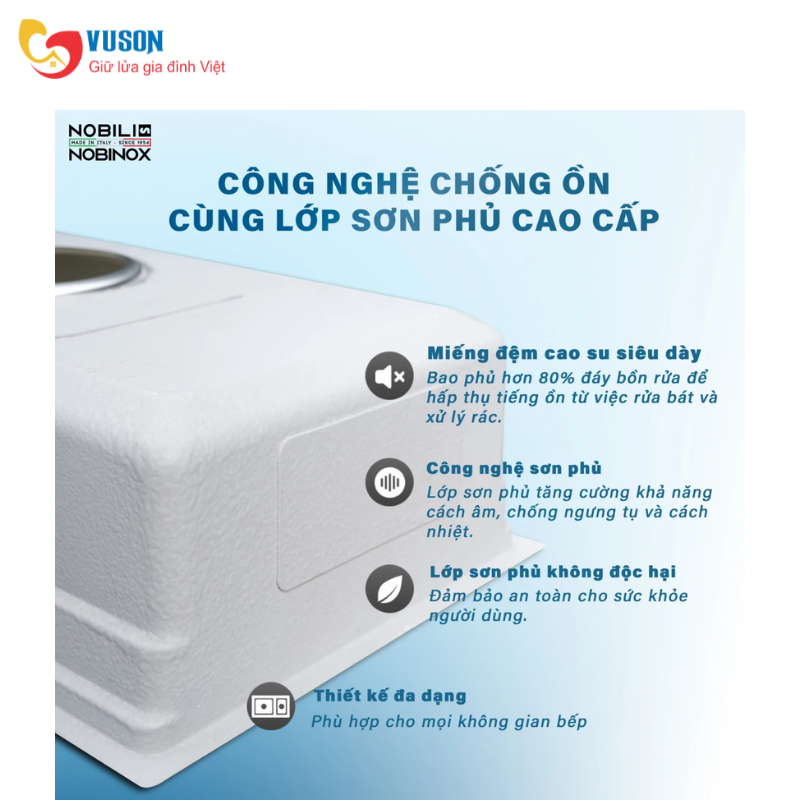 Chậu rửa bát NOBINOX LIKEN NL790D