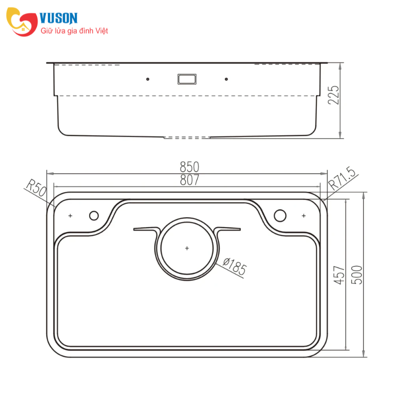 Chậu rửa bát NOBINOX LIKEN NL890D