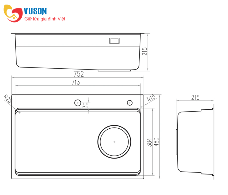 Chậu rửa bát NOBINOX LUMIA NX554