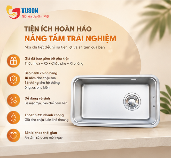 Chậu rửa bát NOBINOX MONO VA203M