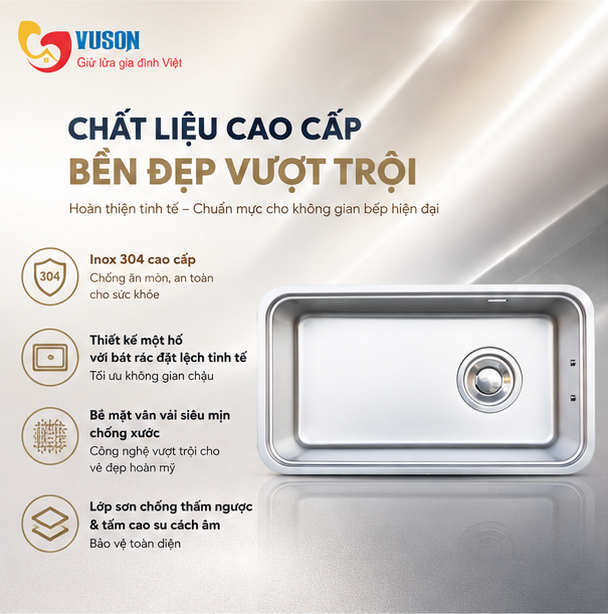 Chậu rửa bát NOBINOX MONO VA203M