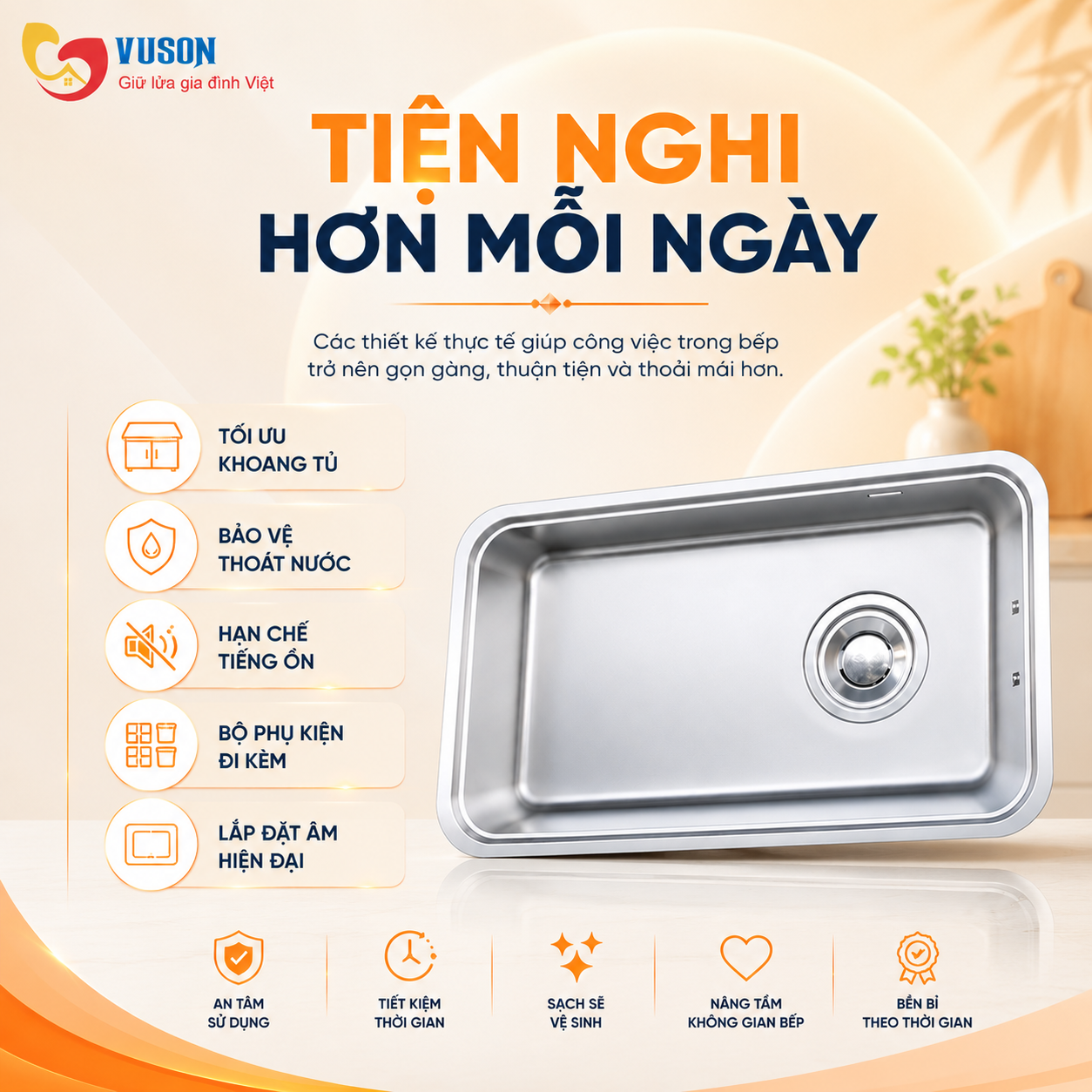 Chậu rửa bát NOBINOX MONO VA204D