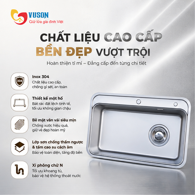 Chậu rửa bát NOBINOX MONO VA207