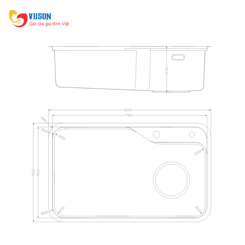 Chậu rửa bát NOBINOX NOVA A182