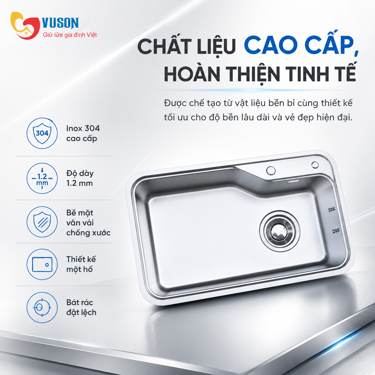 Chậu rửa bát NOBINOX NOVA A182