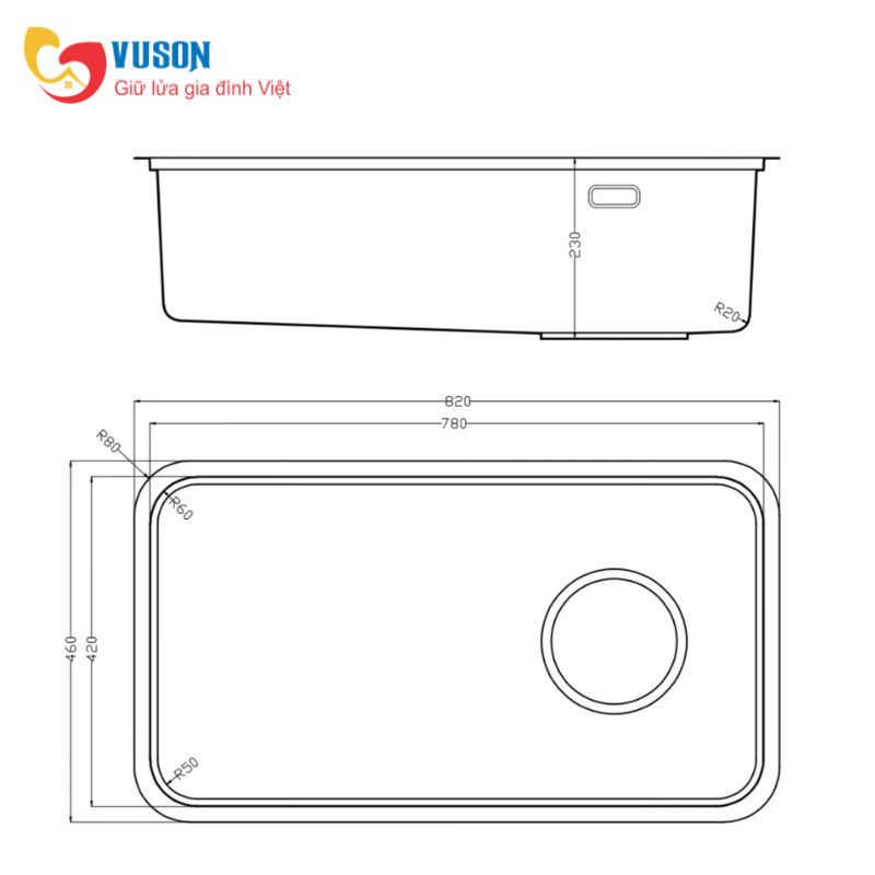 Chậu rửa bát NOBINOX NOVA A282M