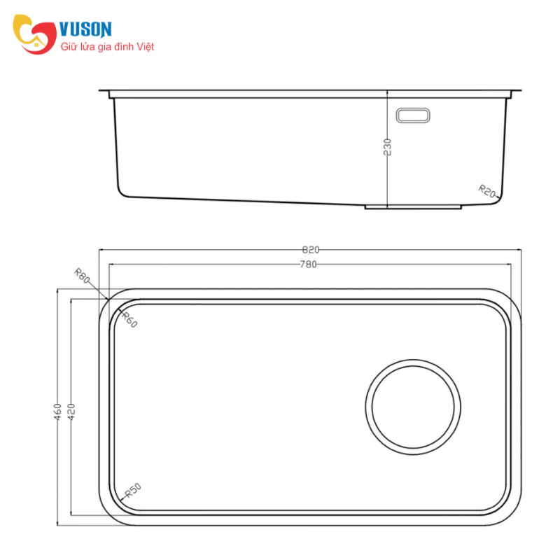 Chậu rửa bát NOBINOX NOVA A283D