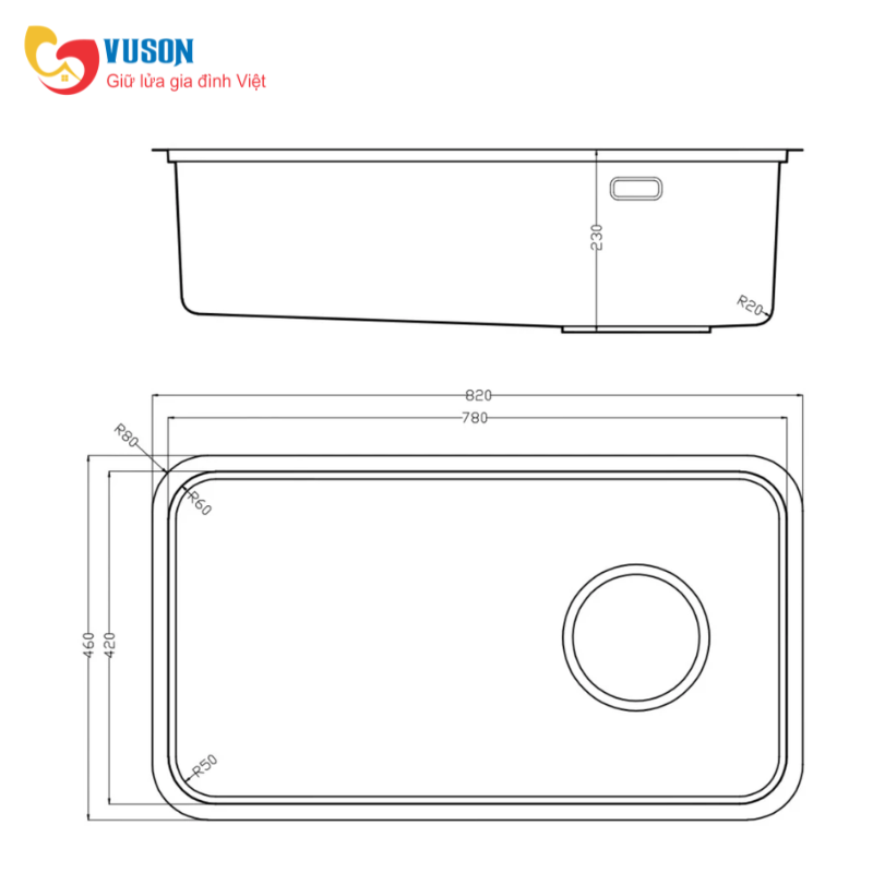 Chậu rửa bát NOBINOX NOVA A284B