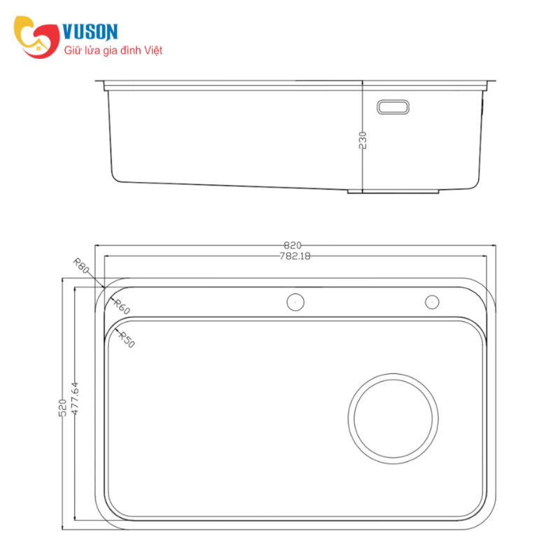 Chậu rửa bát NOBINOX NOVA A382