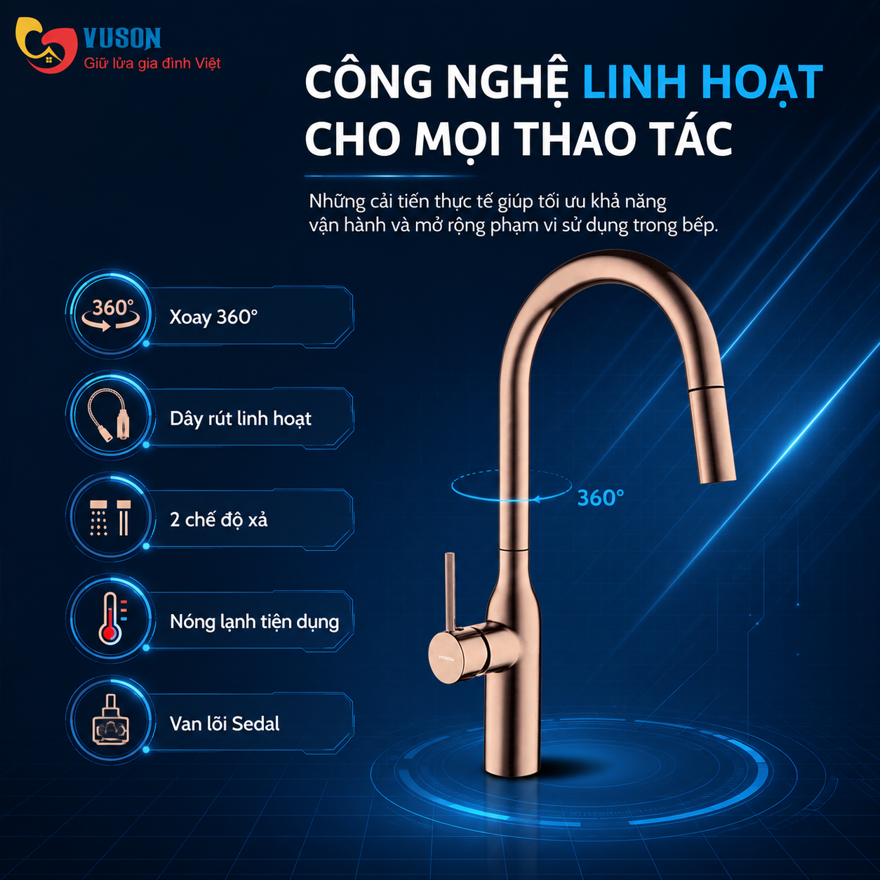 Vòi rửa bát NOBINOX AQUA NX662T