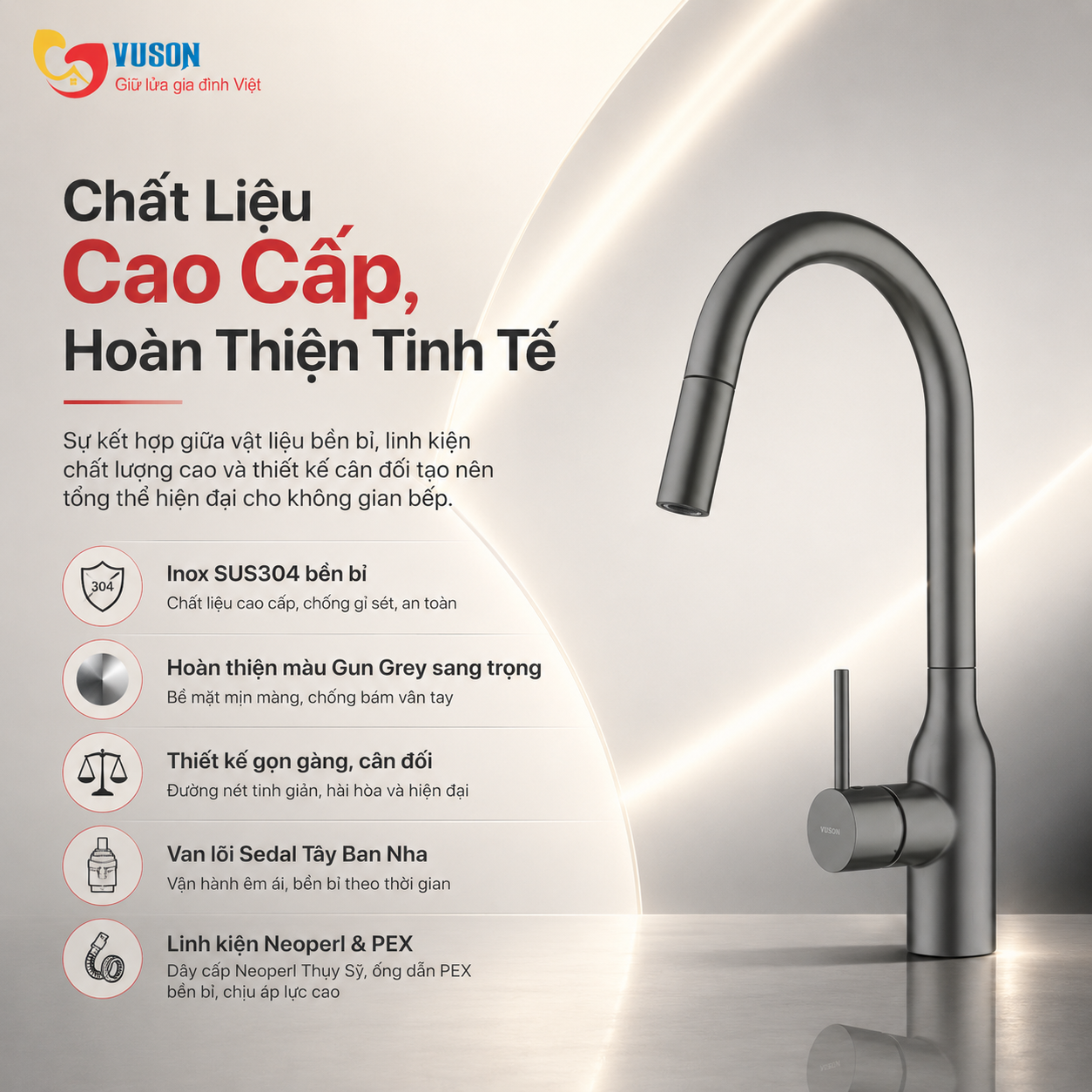 Vòi rửa bát NOBINOX AQUA NX664D