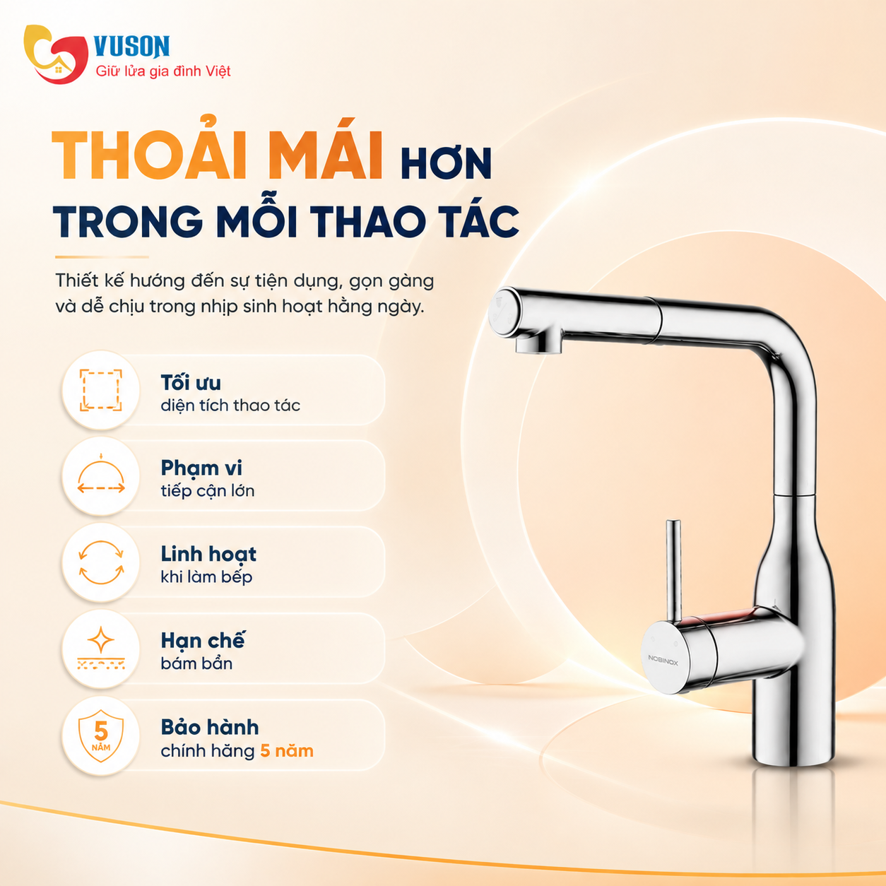 Vòi rửa bát NOBINOX AQUA VX568