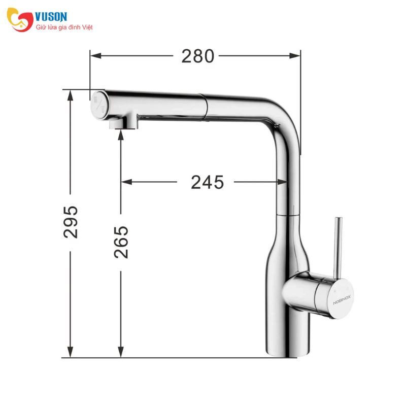 Vòi rửa bát NOBINOX AQUA VX568