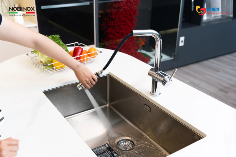Vòi rửa bát NOBINOX BIANCO NX601