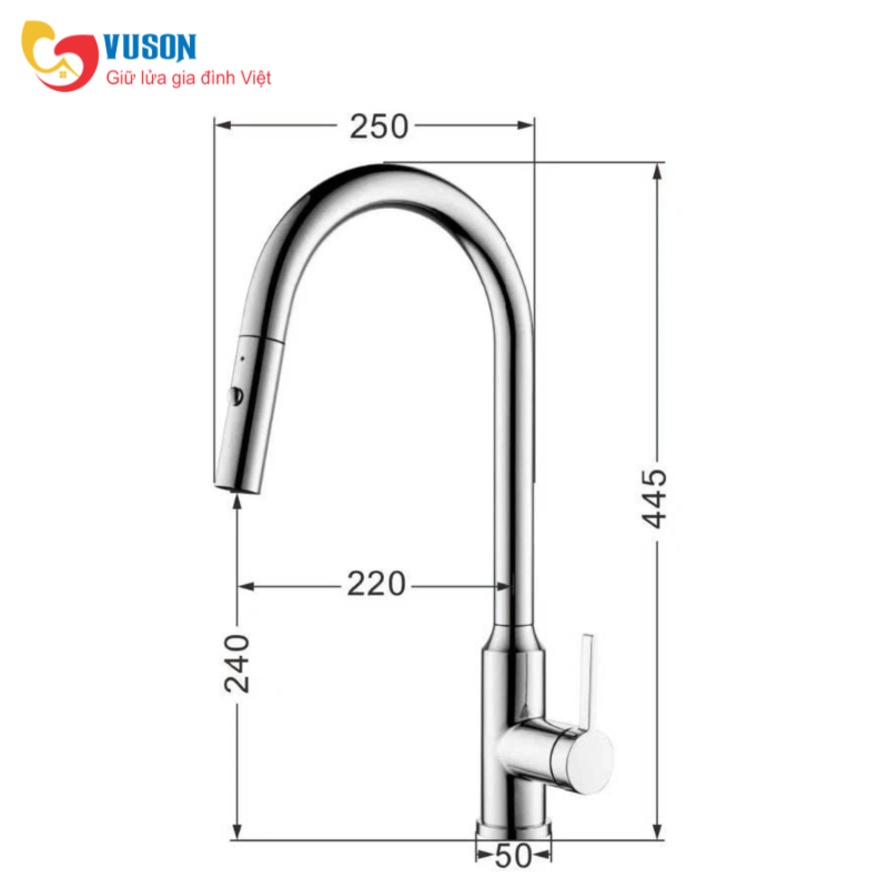 Vòi rửa bát NOBINOX IVY NX202