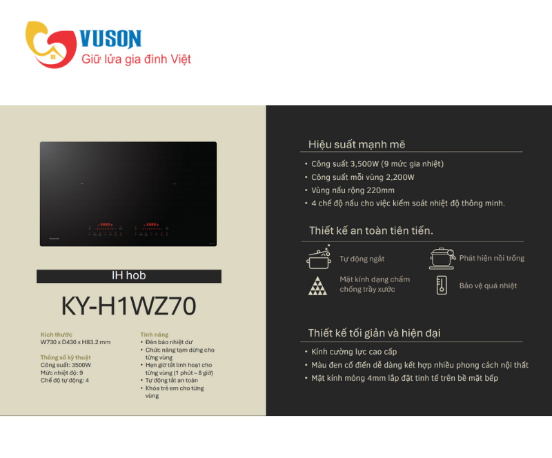 Bếp từ Panasonic KY-H1WZ70